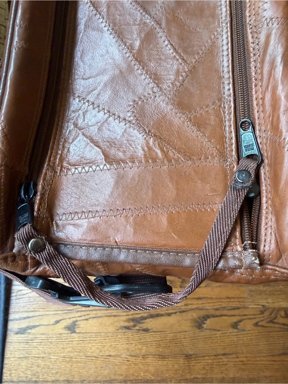Coaster Brown Large Leather camera Bag Duffle Bag